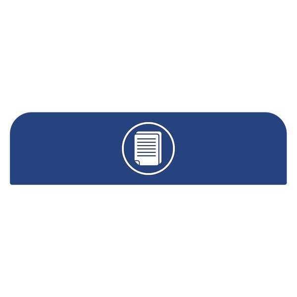 Rubbermaid Commercial Recycle Label, 8-1/2"H x 1-25/32"W, Blue - 1961593