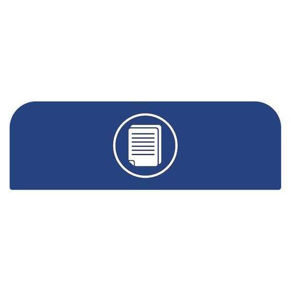 Rubbermaid Commercial Recycle Label, 8-1/2"H x 1-25/32"W, Blue - 1961591