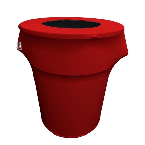Keen SpandexCover44G-RedX98 Stretch Spandex Trash Can Cover 44 gal Round, Red - KE368899