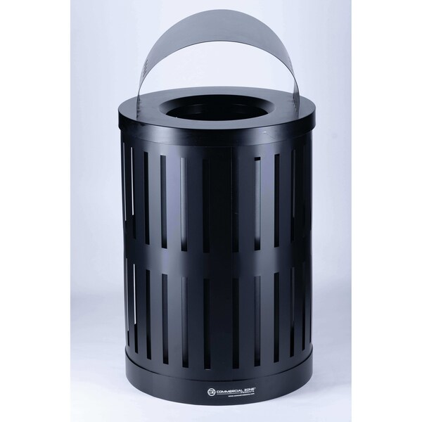 Commercial Zone Products Recycling Container, Canopy Lid, Black - 72888499