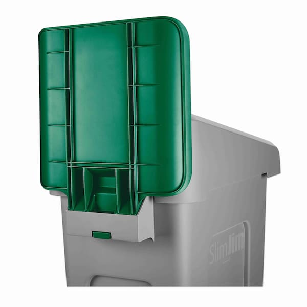 Rubbermaid Commercial Slim Jim Recycling Station Billboard, Green - 2007908