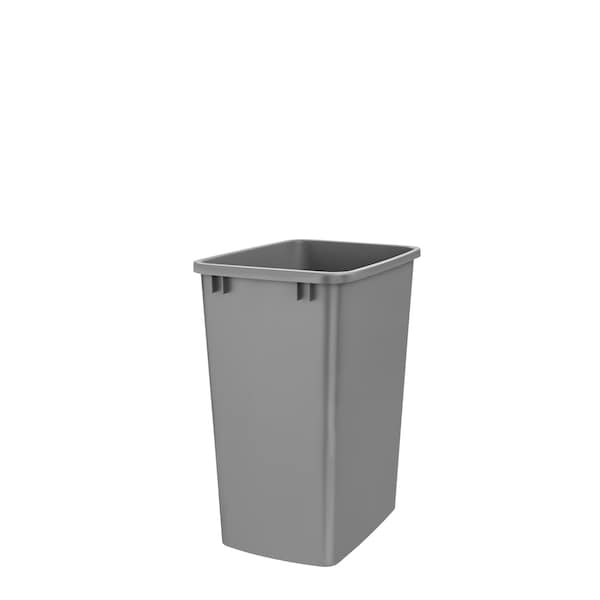 Rev-A-Shelf 35 Qt, Under Sink Trash Can, Container, Wastebasket, Silver - RV-35-17-52