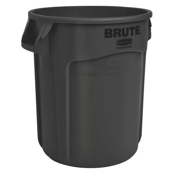 Rubbermaid Commercial 20 gal Round Trash Can, Black, 19 3/8 in Dia, Open Top, Polyethylene - 1779734