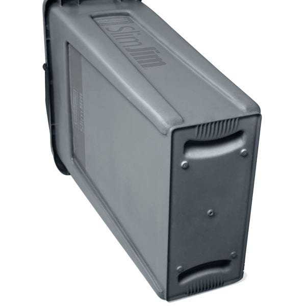 Rubbermaid Commercial 23 gal Rectangular Trash Can, Gray, 11 in Dia, Open Top, Plastic - FG354060GRAY