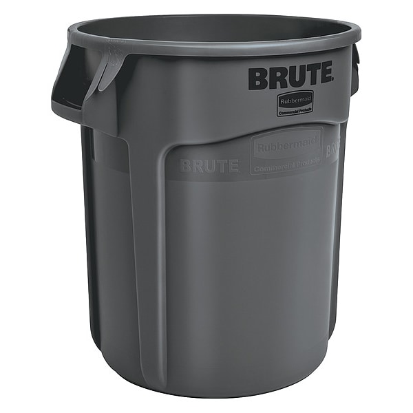 Rubbermaid Commercial 10 gal Round Trash Can, Black, 15 5/8 in Dia, Open Top, Plastic - 1926827
