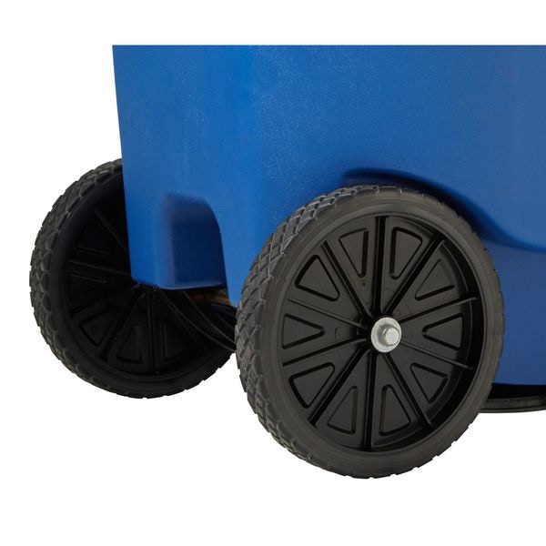 Rubbermaid Commercial 95 gal Rectangular Trash Can, Blue, 28 3/4 in Dia, Lift Up, HDPE/MDPE - FG9W2273BLUE