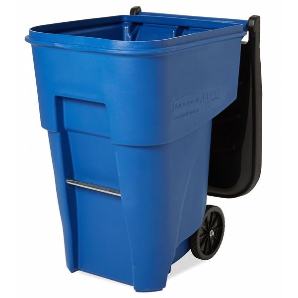 Rubbermaid Commercial 95 gal Rectangular Trash Can, Blue, 28 3/4 in Dia, Lift Up, HDPE/MDPE - FG9W2273BLUE