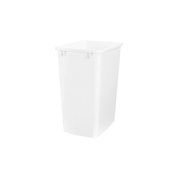 Rev-A-Shelf 35 Qt, Under Sink Trash Can, Container, Wastebasket, White - RV-35-52