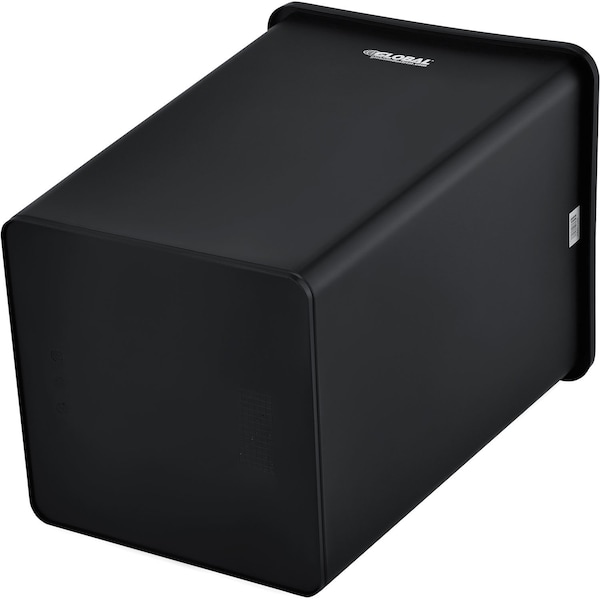 Global Industrial Square Utility Trash Can, Black, Plastic - 641439BK