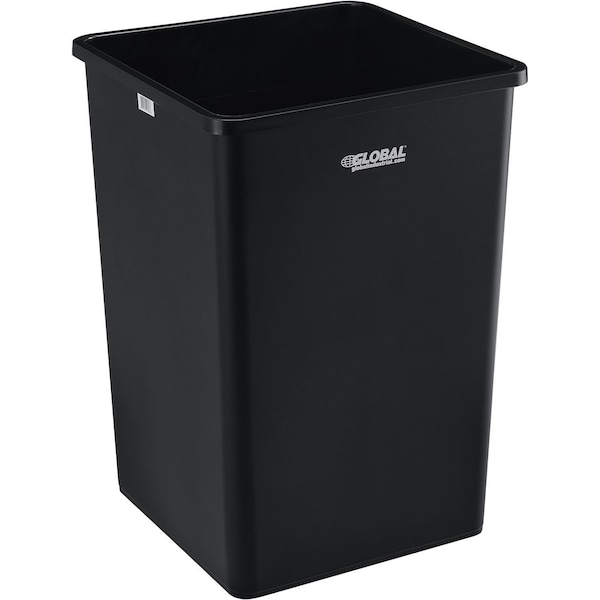 Global Industrial Square Utility Trash Can, Black, Plastic - 641439BK