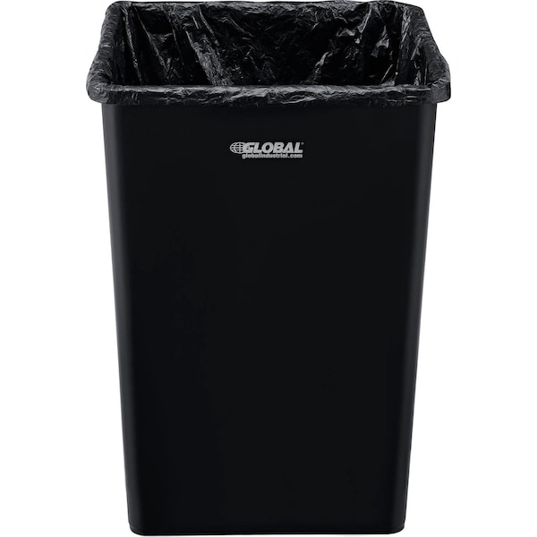 Global Industrial Square Utility Trash Can, Black, Plastic - 641439BK
