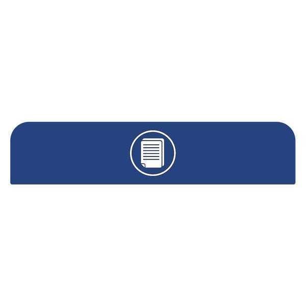 Rubbermaid Commercial Recycle Label, 8-1/2"H x 1-25/32"W, Blue - 1961595