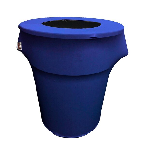 Keen SpandexCover55G-RoyalX50 Stretch Spandex Trash Can Cover 55 gal Round, Royal Blue - KE368042