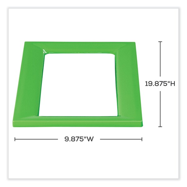 Safco Mixx Recycling Center Lid, 9.87w x 19.87d x 0.82h, Green - 9450GN