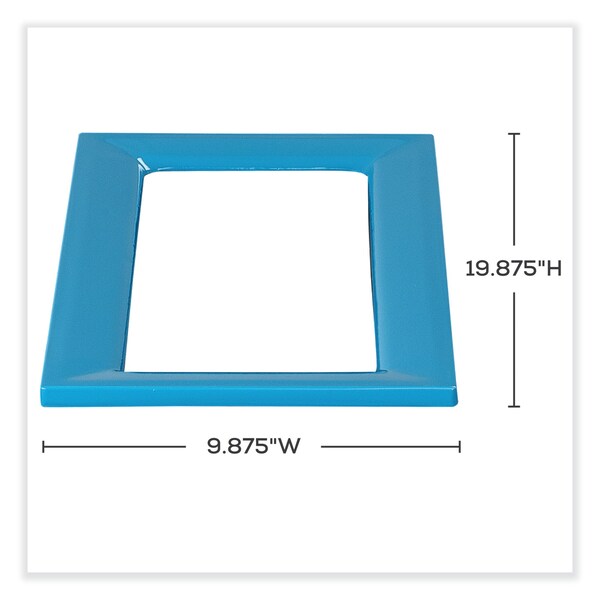 Safco Mixx Recycling Center Lid, 9.87w x 19.87d x 0.62h, Blue - 9450BU