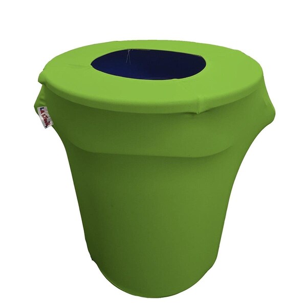 Keen SpandexCover32G-LimeX84 Stretch Spandex Trash Can Cover 32 gal Round, Lime - KE2426093