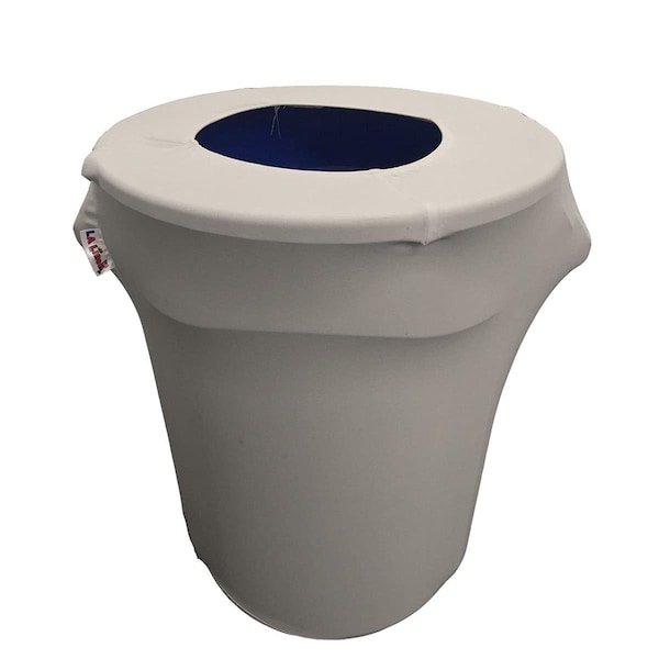 Keen SpandexCover32G-GrayLgtX41 Stretch Spandex Trash Can Cover 32 gal Round, Light Gray - KE2437241