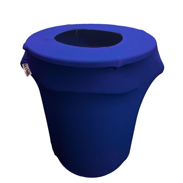 Keen SpandexCover32G-RoyalX50 Stretch Spandex Trash Can Cover 32 gal Round, Royal Blue - KE374687