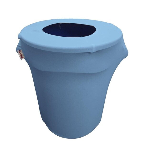 Keen SpandexCover32G-BlueLgtX18 Stretch Spandex Trash Can Cover 32 gal Round, Blue Light - KE373162