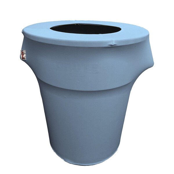 Keen SpandexCover44G-BlueLgtX18 Stretch Spandex Trash Can Cover 44 gal Round, Blue Light - KE368873
