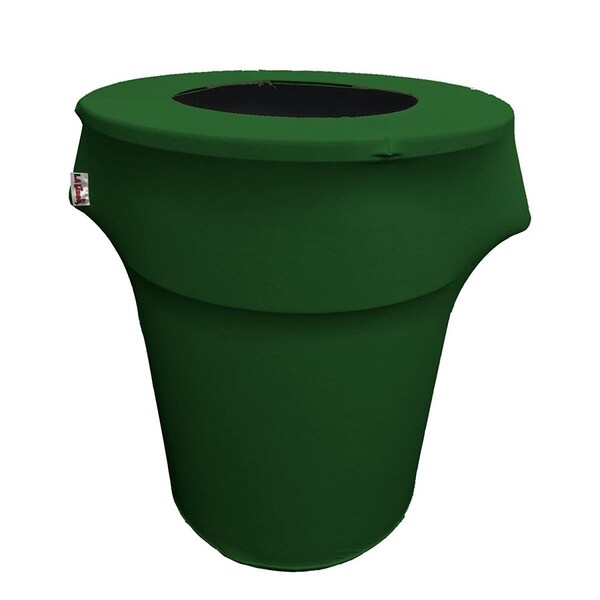 Keen SpandexCover44G-GreenEmX32 Stretch Spandex Trash Can Cover 44 gal Round, Emerald Green - KE368874