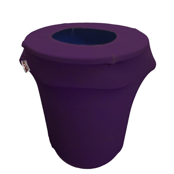 Keen SpandexCover32G-PurpleX23 Stretch Spandex Trash Can Cover 32 gal Round, Purple - KE656378