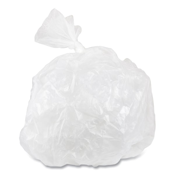 Inteplast Group 60 gal Trash Bags, 38 in x 58 in, Heavy-Duty, 14 microns, Clear, 200 PK - VALH3860N16