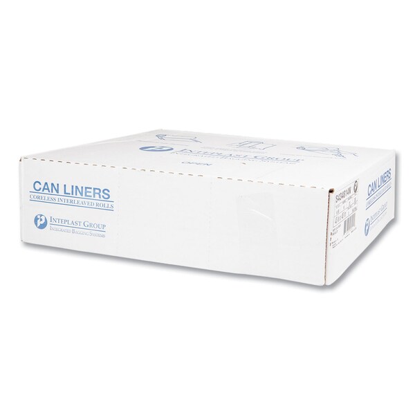 Inteplast Group 60 gal Trash Bags, 43 in x 48 in, 14 microns, Natural, 200 PK - S434814N