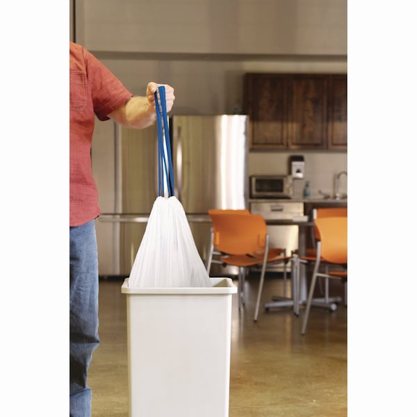Bluecollar 13 gal Trash Bags, 33 in x 28 in, Premium, .80 Mil, White - N4828EW RC1