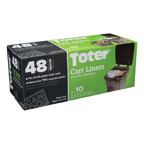 Toter CART LINER 48GAL 10CT - GB048-R8000