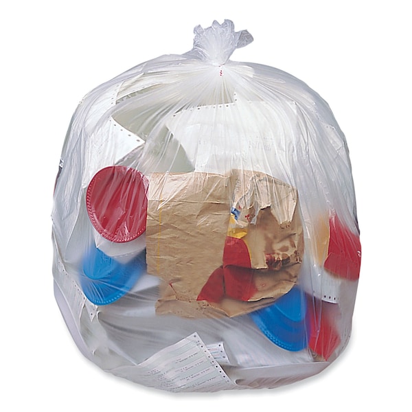 Pitt Plastics 60 gal Trash Can Liners, Standard-Duty, 16 microns, Natural, 200 PK - PCRH385816N