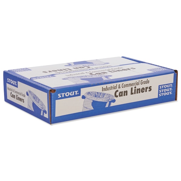 Stout 45 gal Trash Bags, 40 in x 48 in, Extra Heavy-Duty, 1.5 mil, Brown/Black, 100 PK - T4048B15