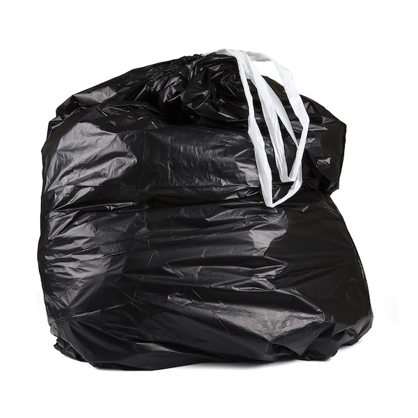 All-Pro Industrial Draw-Tape Liner, 32 Gal, .80Mil, Black - DT32GALK