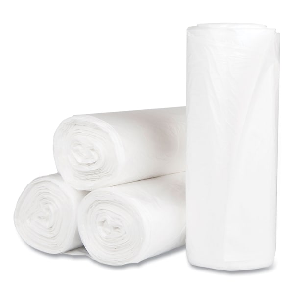 Inteplast Group 60 gal Trash Bags, 38 in x 60 in, Heavy-Duty, 17 microns, Clear, 200 PK - S386017N