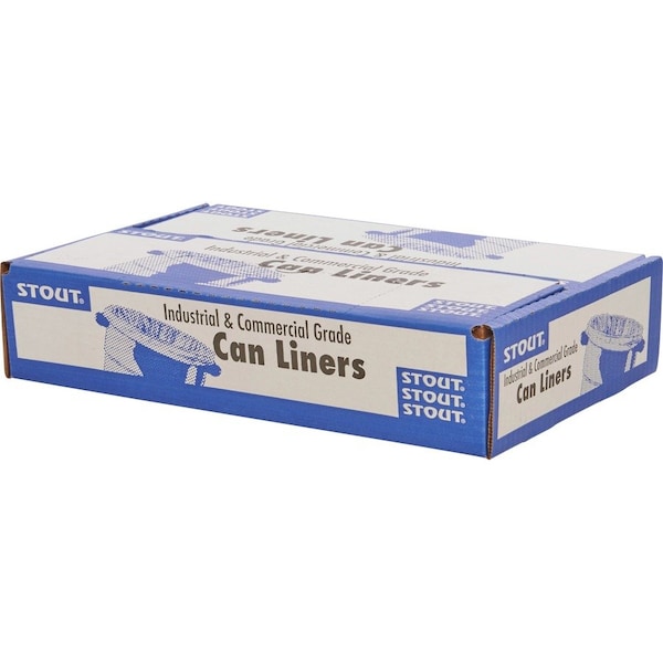 Stout 33 gal Trash Bags, 1.50 mil (38 Micron), Black W/Brown, 100 PK - STOT3340B15