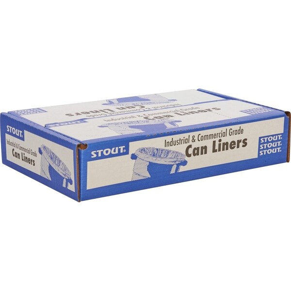 Stout 33 gal Trash Bags, 1.50 mil (38 Micron), Black W/Brown, 100 PK - STOT3340B15