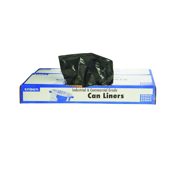Stout By Envision 55 gal - 60 gal Trash Bags, Brown/Black, 100 PK - T3860B15