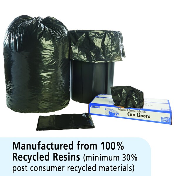 Stout By Envision 55 gal - 60 gal Trash Bags, Brown/Black, 100 PK - T3860B15