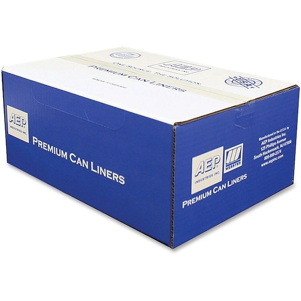 Webster 56 gal Trash Bags, XL, 0.55 mil (14 Micron), Natural, 200 PK - WBIGNT4348