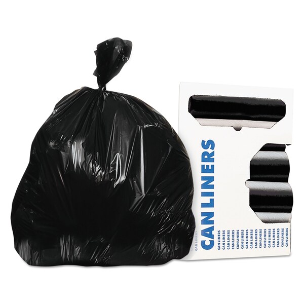 Accufit 55 gal Trash Bags, 40 in x 53 in, 1.3 mil, Black, 100 PK - H8053PK R01