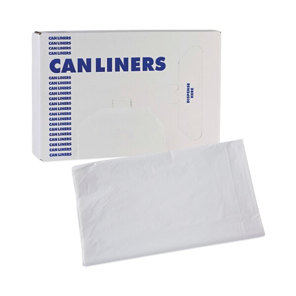 Boardwalk 33 gal Trash Bags, 33 in x 39 in, 0.9 mil, White, 100 PK - BWKW3339X
