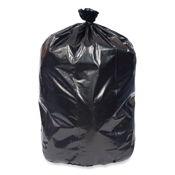 Pitt Plastics 40 gal Trash Can Liners, Standard-Duty, 1.7 mil, Black, 100 PK - PCRL404620K