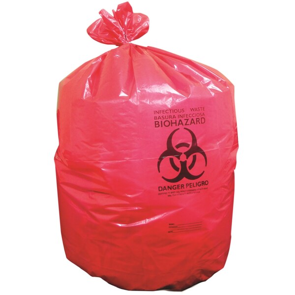 Heritage Bag 40X46 Healthcare Red 1.30 Mil Coreless Roll Can Liners 40-45 Gal, 5PK - A8046PR R
