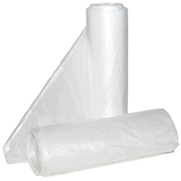 Aluf Plastics HiLene AntiMicrobial Coreless Can Liner, 33 gal Capacity, HDPE, Clear - HCR-334016C