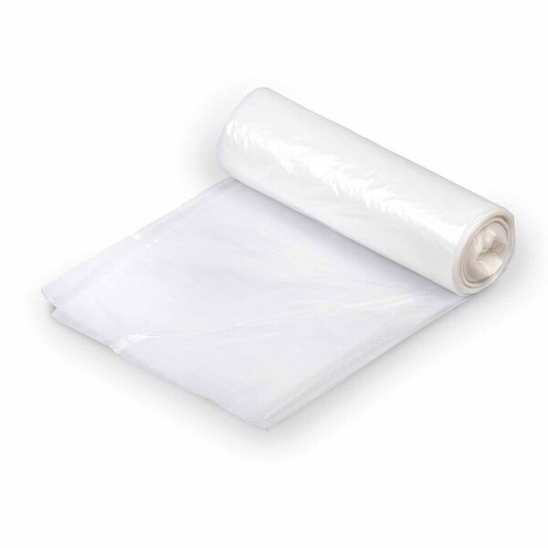 Colonial Bag Trash Bag 10 gal. Clear HDPE 8 Mic. 24 X 24 Inch X-Seal Bottom Coreless Roll, 20PK - HCR24MC