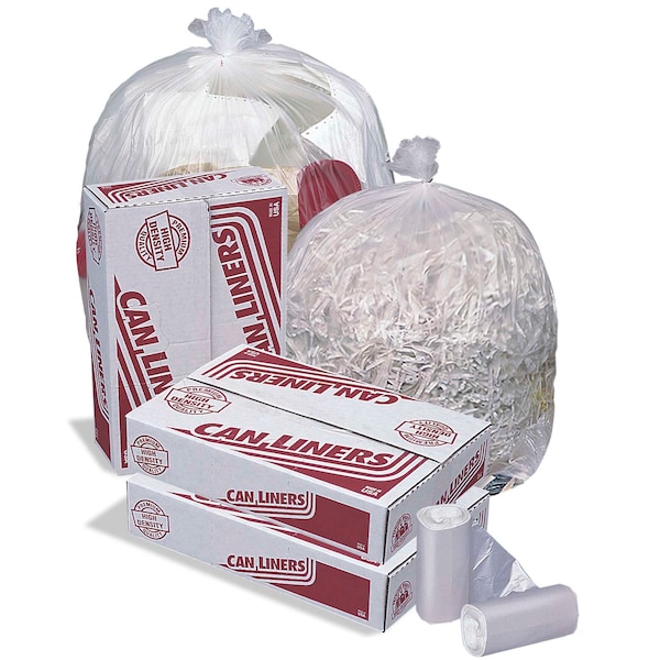 High Density Mini-Rolls 40x48 12 Mic 40-45 gal. Natural Star Perf Roll, PK250 - MR40482MC