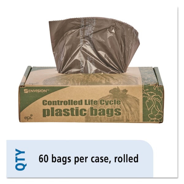 Stout 30 gal Trash Bags, 30 in x 36 in, Heavy-Duty, 0.8 mil, Brown - G3036B80