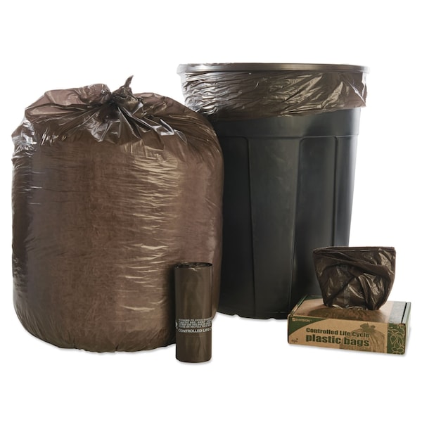 Stout 30 gal Trash Bags, 30 in x 36 in, Heavy-Duty, 0.8 mil, Brown - G3036B80