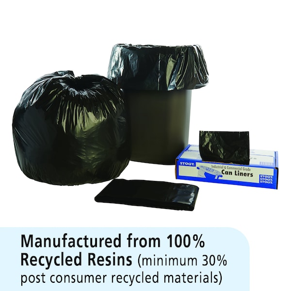 Stout By Envision 33 gal Trash Bags, Brown/Black, 100 PK - T3340B13