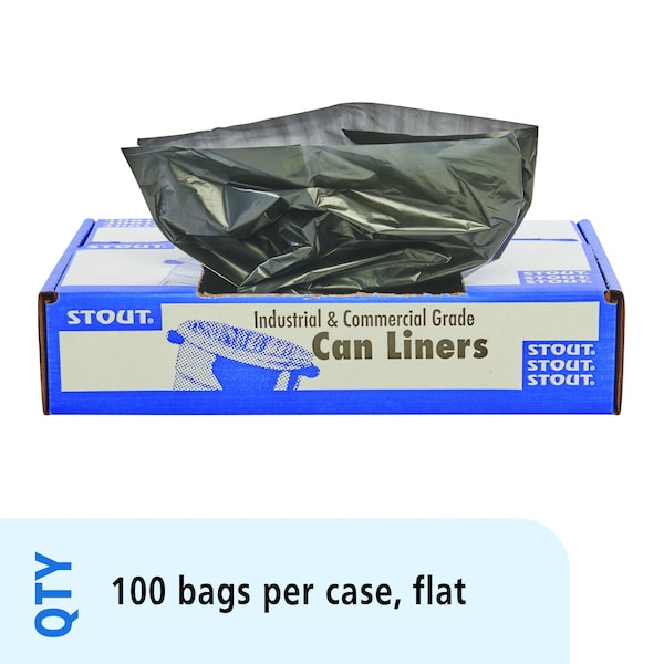 Stout By Envision 33 gal Trash Bags, Brown/Black, 100 PK - T3340B13
